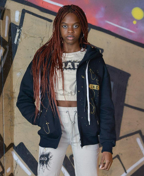 FELPA FULL ZIP CON CAPPUCCIO HAND PAINTED - Forum boutiques