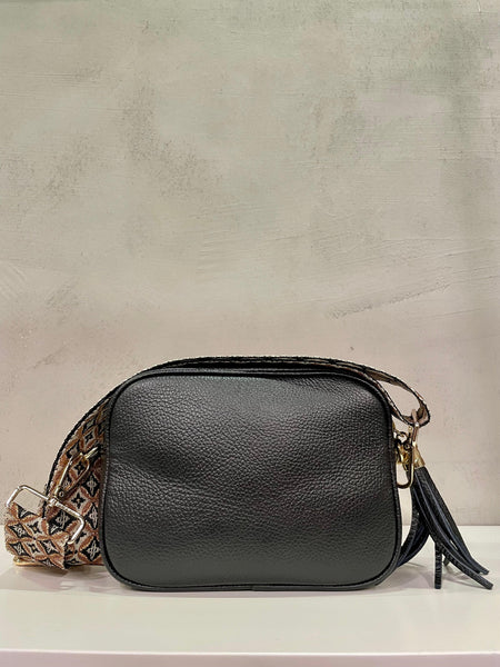 Borsa shopping JAD dipinta a mano Nera - Forum boutiques
