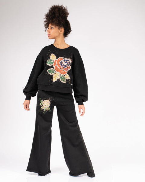 Pantalone tuta a palazzo dipinto a mano - Forum boutiques