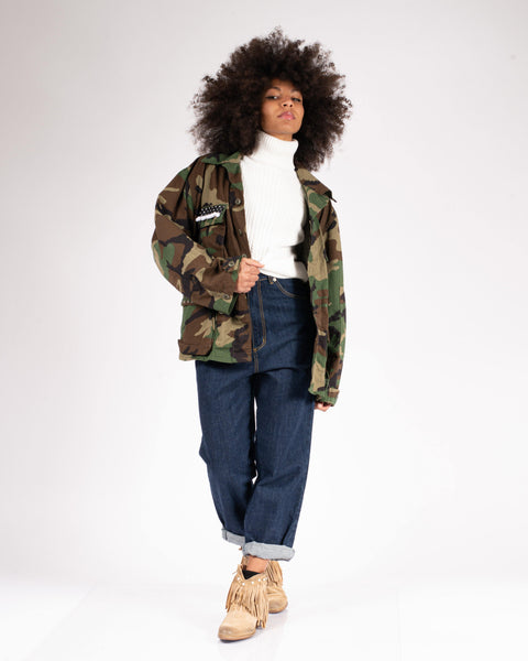 Giacca parka camu con applicazioni - Forum boutiques