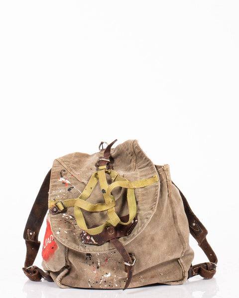 Zaino militare in canvas dipinto a mano - Forum boutiques