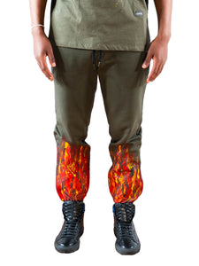 PANTALONE TUTA IN FELPA FIAMME